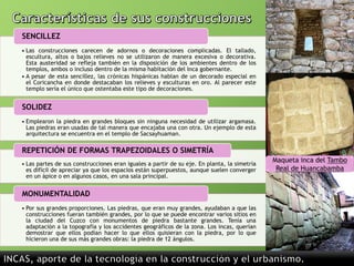 Incas, aportes de la tecnología en la construcción y urbanismo. | PDF