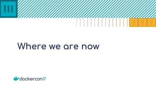Where we are now
 