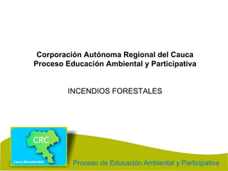 Corporación Autónoma Regional del Cauca
Proceso Educación Ambiental y Participativa
INCENDIOS FORESTALES
 