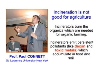 Incenerimento e rischi per la salute