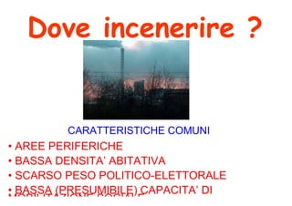 Incenerimento e rischi per la salute