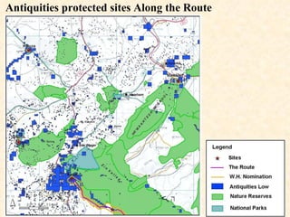 Antiquities protected sites Along the Route 