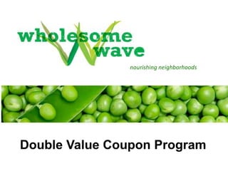 Double Value Coupon Program
nourishing neighborhoods
 