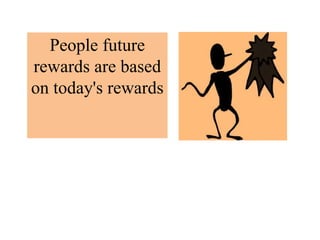 People future
rewards are based
on today's rewards
 