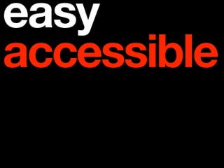 easy
accessible
 