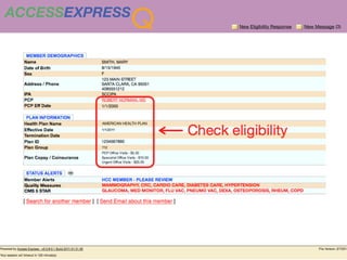 ACCESSEXPRESS
                      Q          New Eligibility Response   New Message (3)




          AMERICAN HEALTH PLAN
 