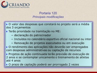 Portaria 120 Principais modificações 