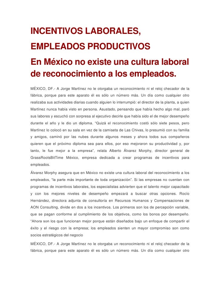 Incentivos laborales