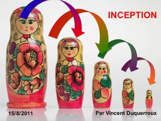 INCEPTION Par Vincent Duquerroux 15/8/2011 