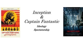 Inception
&
Captain Fantastic
Ideology
Spectatorship
 