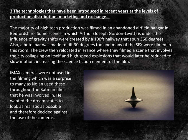 Inception (film case study) | PPTX | Movies | Entertainment