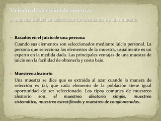 Espacio muestral (E) = conjunto de todos los resultados posiblesSuceso = cualquier subconjunto del espacio muestralLa probabilidad P de que ocurra un caso que cumple con cierta condición K de un total n de posibilidades, será: P(E) = k / nSi entre los n casos posibles no existe ningún caso k que satisfaga la condición de ocurrencia, entonces k=0 y por ende P(E)=0. Por otro lado, si todos los k casos que satisfacen la condición de ocurrencia son todos los n casos posibles (k=n), existirá certeza de que ocurra ese suceso, y la probabilidad será e posibilidades, será: P(E)=1La probabilidad de que ocurra un caso que no satisface la condición propuesta  será:    q = P(E’) = (n-k)/n = 1 – (k/n) = 1 – P(E)Probabilidad