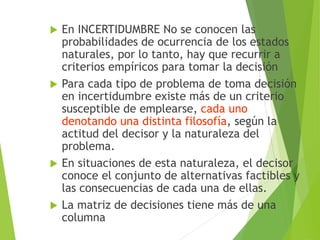 El manejo de la incertidumbre en la toma de decisiones | PDF