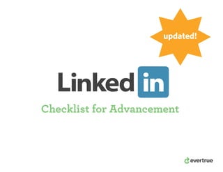 updated!

Checklist for Advancement

 