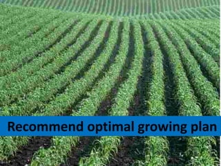 Recommend optimal growing plan
 