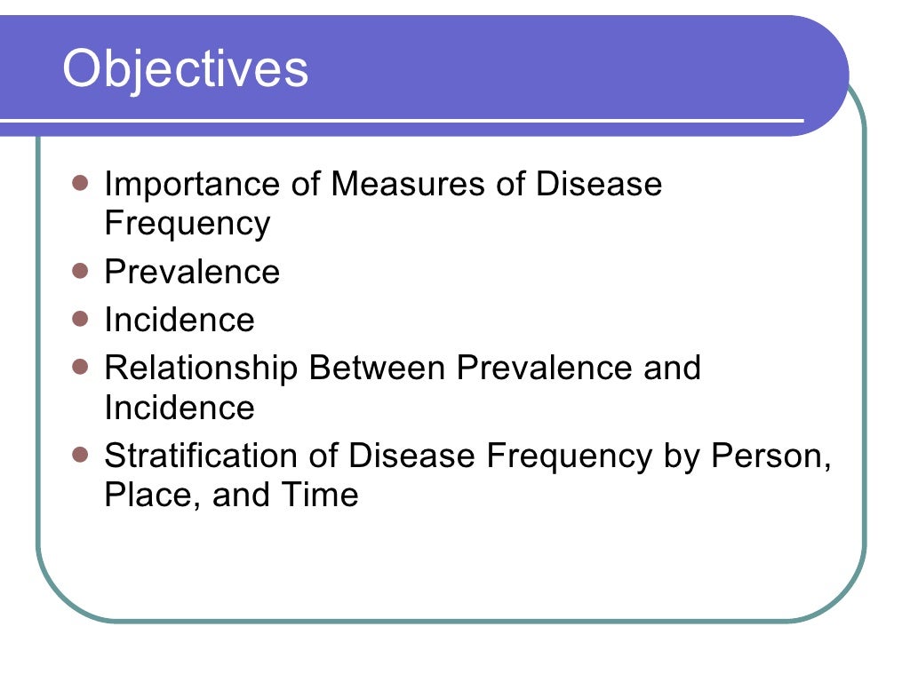 Incidence And Prevalence