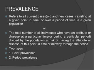 incidence and prevalence. Medical science | PDF