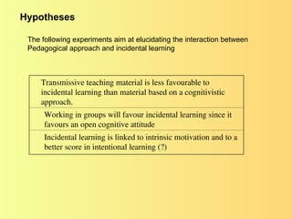 IncidentalLearning in the social work program | PPT