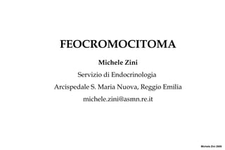 FEOCROMOCITOMA
Michele Zini
Servizio di Endocrinologia
Arcispedale S. Maria Nuova, Reggio Emilia
michele.zini@asmn.re.it

Michele Zini 2009

 