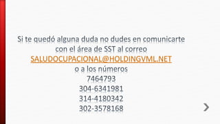 SALUDOCUPACIONAL@HOLDINGVML.NET
 