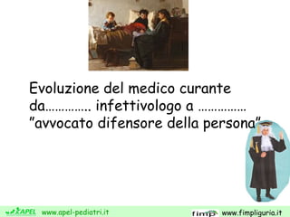 www.apel-pediatri.it www.fimpliguria.it
Evoluzione del medico curante
da………….. infettivologo a ……………
”avvocato difensore d...