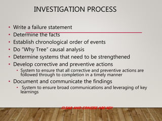 Incident Investigation “Working to Prevent Recurrence“ | PPTX