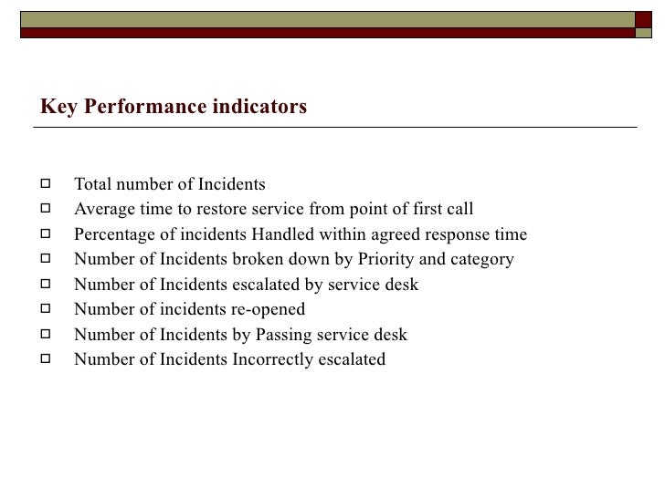 itil incident management kpi ITIL- Incident Management itil incident management kpi ITIL- Incident Management