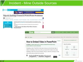 16
Incident - Mine Outside Sources
 