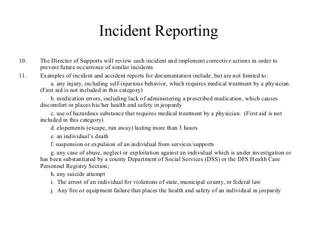incident reporting hospital incident report