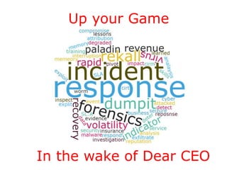 Up your Game
In the wake of Dear CEO
 