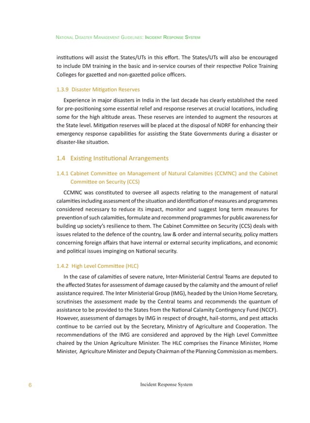Incident Response System Ndma
