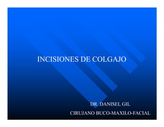 INCISIONES DE COLGAJO




             DR. DANISEL GIL
       CIRUJANO BUCO-MAXILO-FACIAL
 
