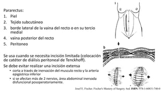 Cirugía - Incisiones abdominales | PPTX