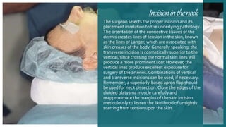 Neck Dissection Incision Apron Incisions in the neck, thyroidectomy, parathyroidectomy | PPTX