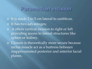 Incisions on abdominal wall’ | PPTX