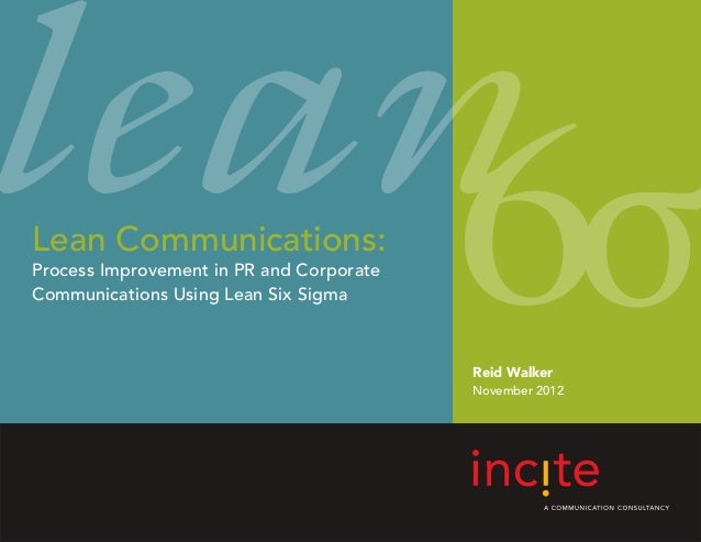 Communication Plan Lean Six Sigma