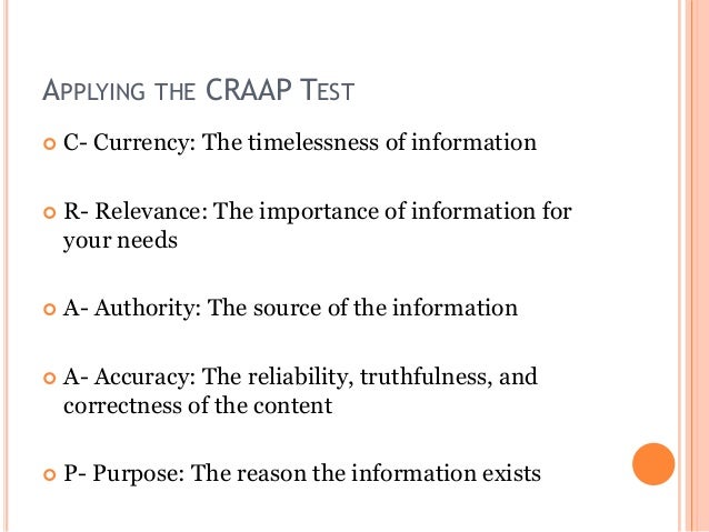 craap test