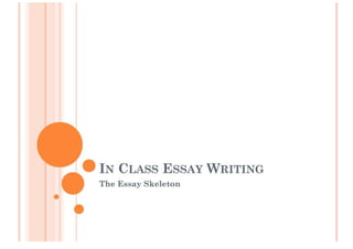 In Class Essay Writing
