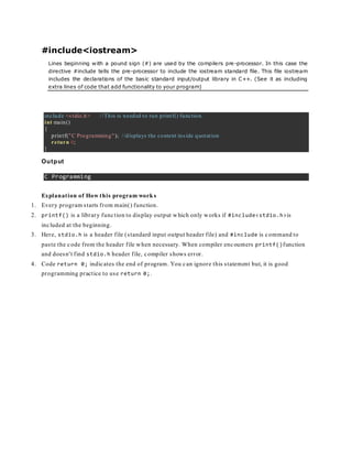 #Include | DOCX | Programming Languages | Computing