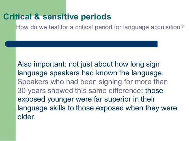 Included 3 The Critical Period 2013