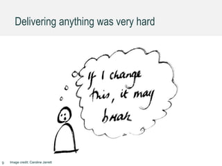 Delivering anything was very hard
Image credit: Caroline Jarrett9
 