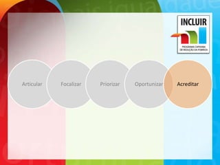 Articular   Focalizar   Priorizar   Oportunizar   Acreditar
 
