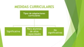 MEDIDAS CURRICULARES
 