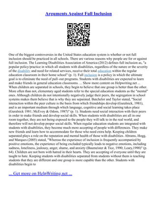 Inclusion | PDF