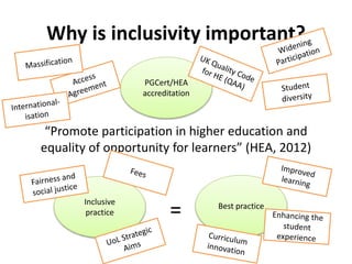 Inclusion and diversity in higher education jan | PPTX