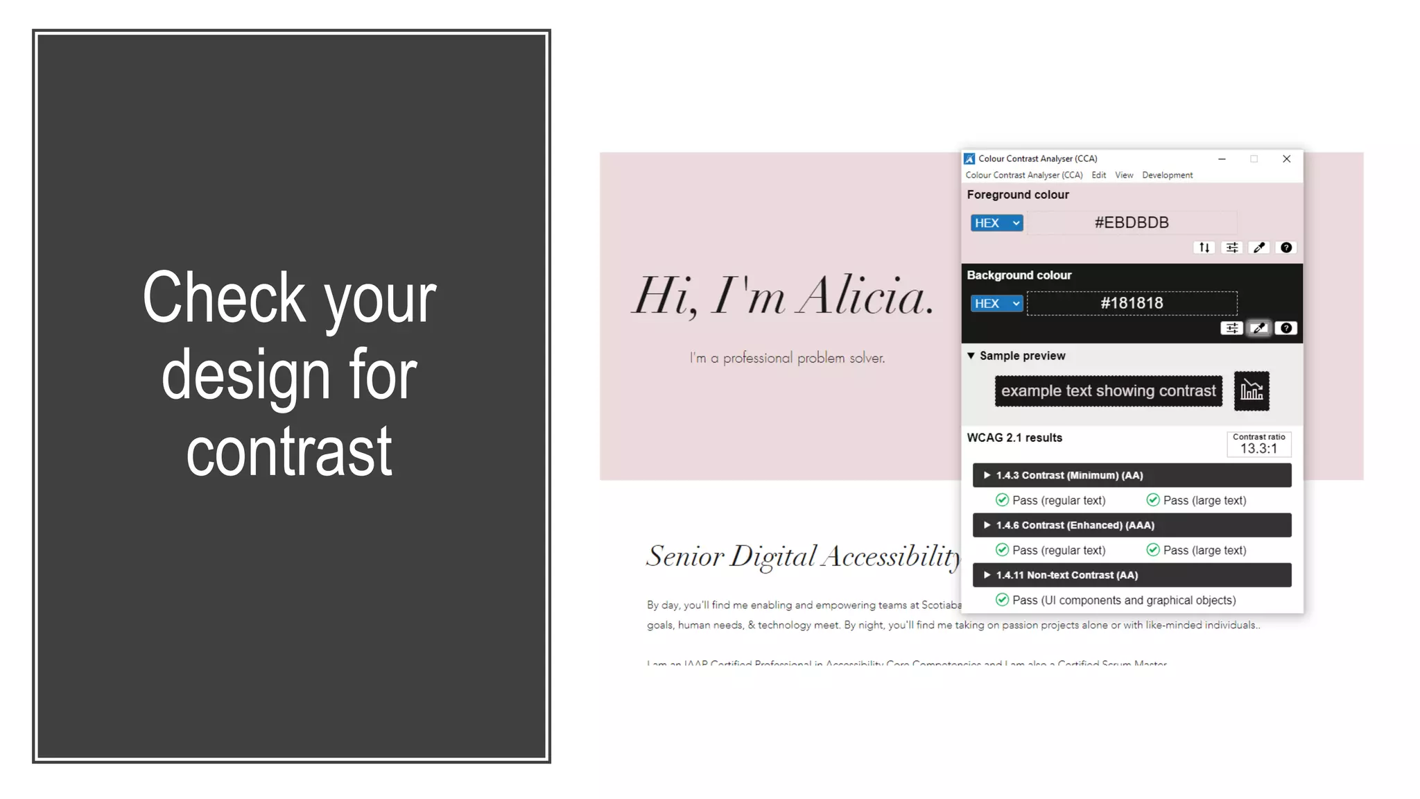 Check your
design for
contrast
 