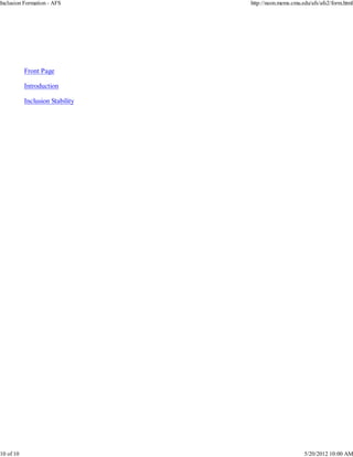 Inclusion Formation - AFS        http://neon.mems.cmu.edu/afs/afs2/form.html




           Front Page

           Introduction

           Inclusion Stability




10 of 10                                               5/20/2012 10:00 AM
 