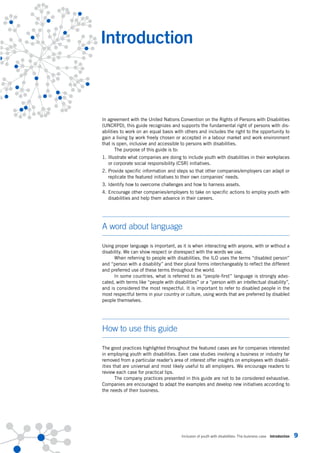 Inclusion of youth with disabilities. the business case | PDF