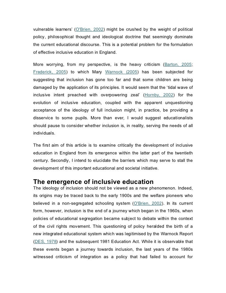 Argumentative essay on special education image
