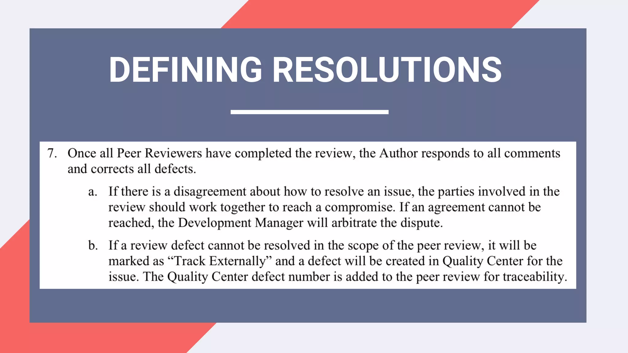 DEFINING RESOLUTIONS
 